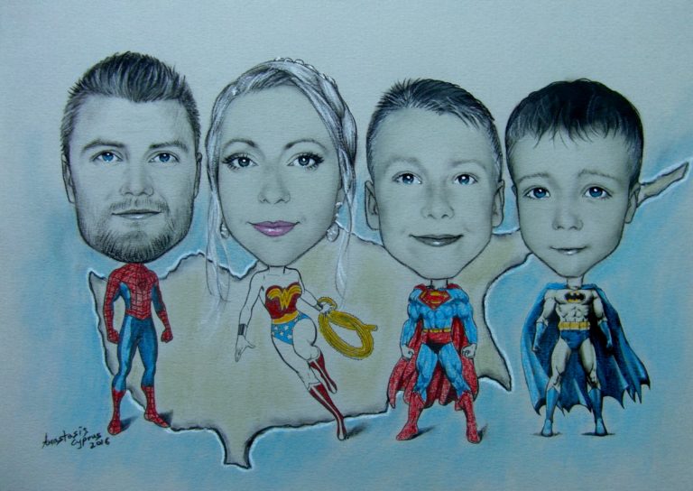 Family Heroes in Cyprus Portrait