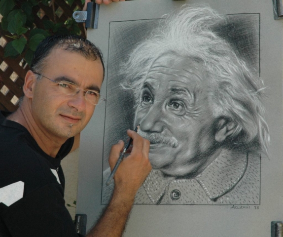 Tasos drawing Albert Einstein